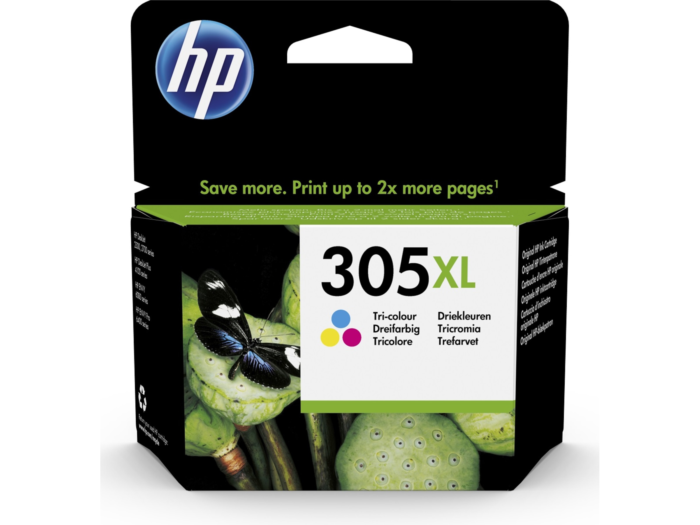 HP Blæk 305XL Tri-Color Blækpatroner