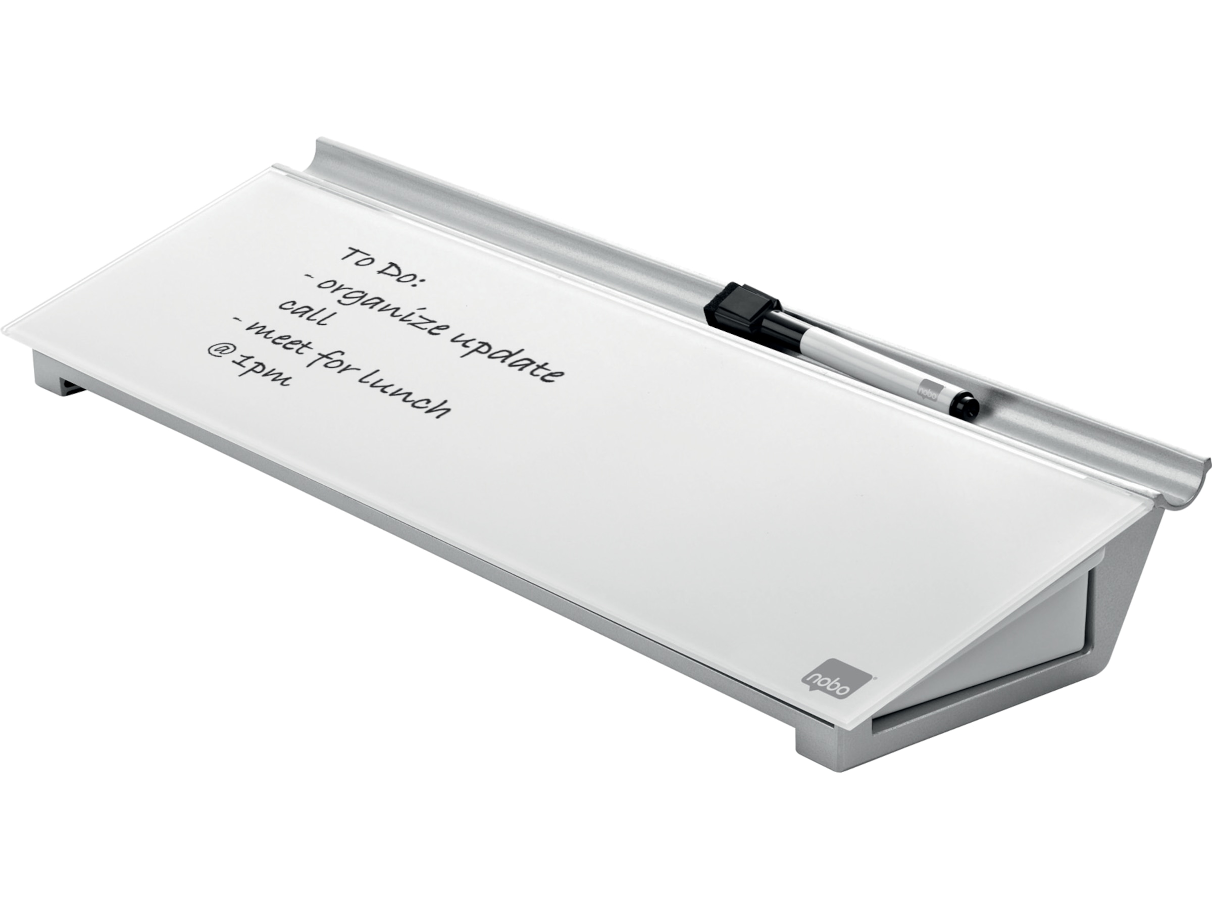Nobo Skrivebords whiteboardblok glas brillant hvid Whiteboards
