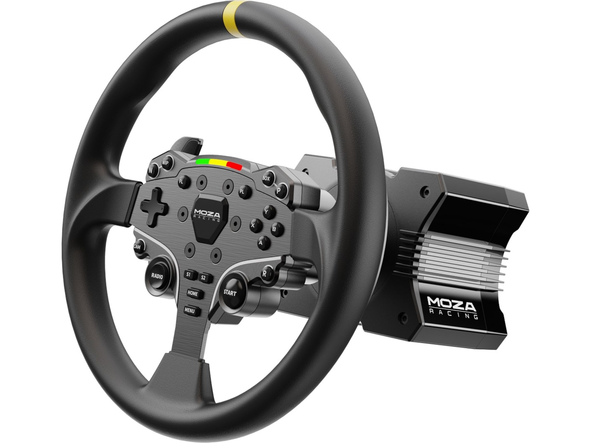 Moza Racing 12-inch Round Wheel Mod for ES Rat og pedaler