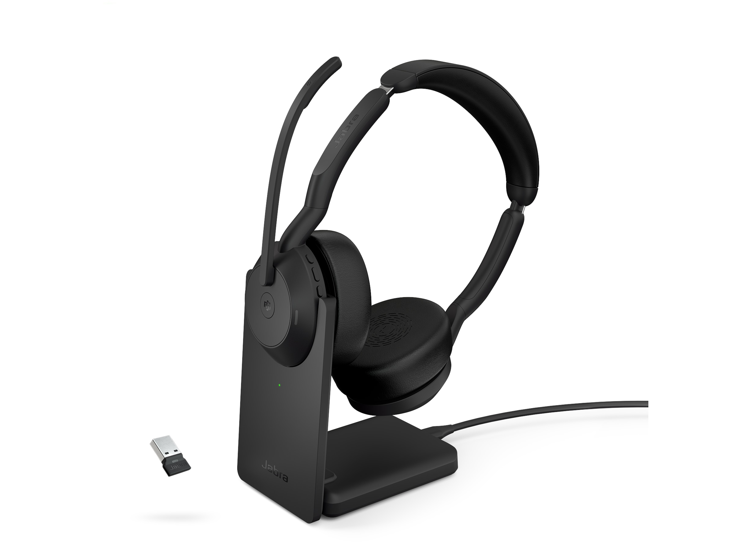 Jabra Evolve2 55 Link380a MS Teams Stereo Stand Trådløst headset
