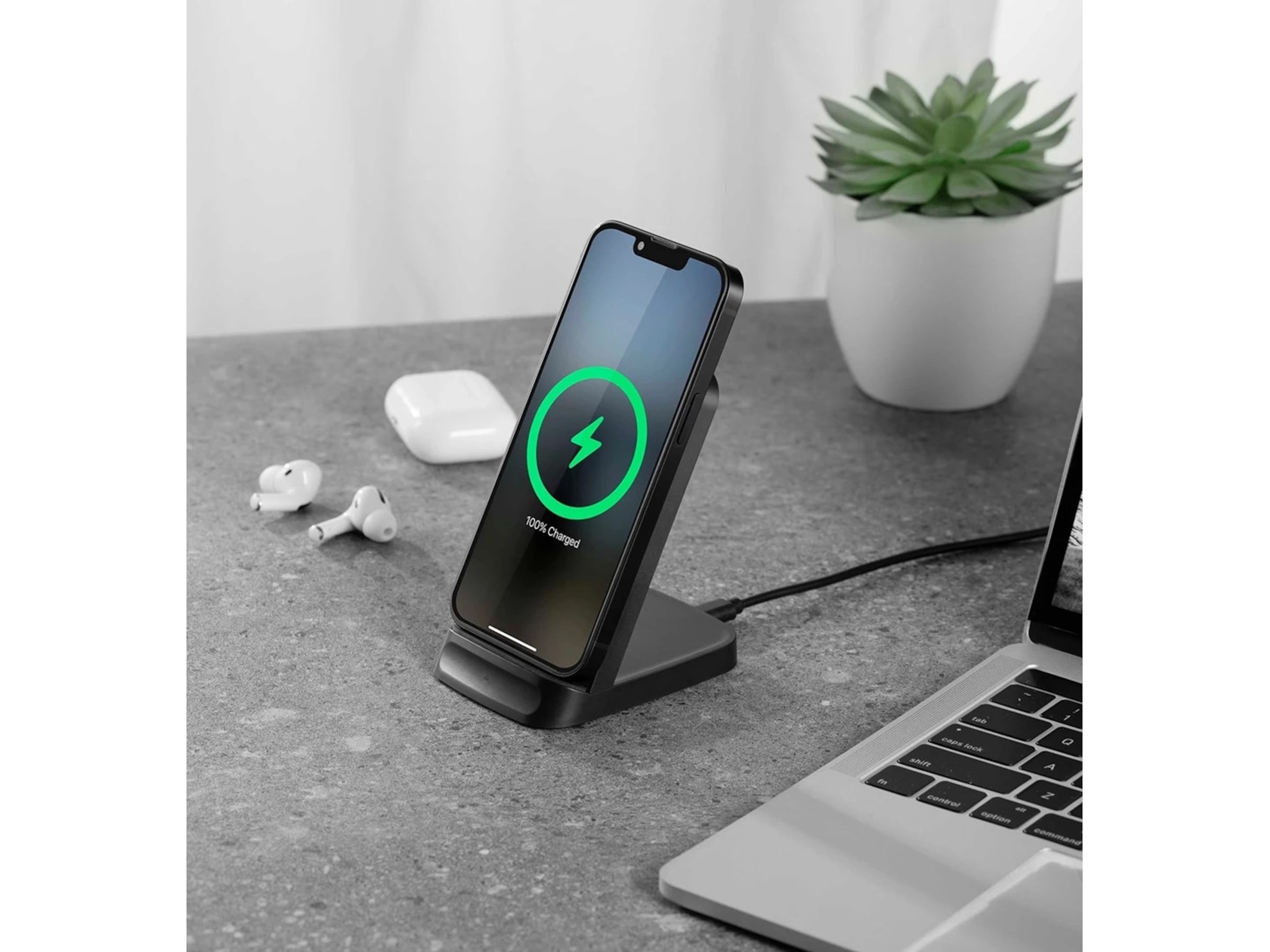 Andersson WSC Q1200 Qi trådløs opladningsstander 15W Trådløs oplader