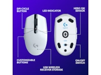 Logitech G305 Lightspeed Trådløs Gamingmus (hvid) Gamingmus
