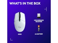 Logitech G305 Lightspeed Trådløs Gamingmus (hvid) Gamingmus