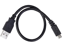 USB-A til USB Micro-B kabel 0,3m (sort) USB-kabler