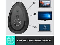 Logitech MX Vertical Trådløs Bluetooth Computermus Ergonomiske