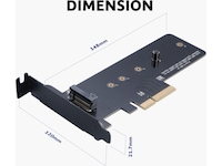 Akasa M.2 SSD to PCIe adapter card Tilbehør