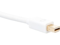 MiniDP til Displayport kabel 1m (hvid) Monitor