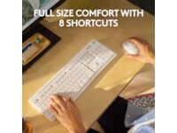 Logitech MK295 Silent Wireless Combo tastatur og mus (hvid) Mus & keyboards -kombinasjonspakker
