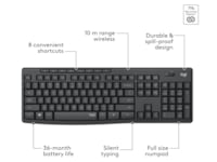 Logitech MK295 Silent Wireless Combo - GRAPHITE Mus & keyboards -kombinasjonspakker