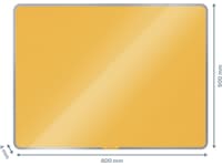Leitz Cosy Glastavle - magnetisk whiteboardtavle 80x60 cm - varm gul Whiteboards