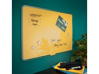 Leitz Cosy Glastavle - magnetisk whiteboardtavle 80x60 cm - varm gul Whiteboards