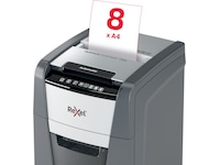 Rexel makulator Optimum AutoFeed+ 100X automatisk krydsklip P4 Makuleringsmaskiner