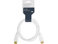 Displayport kabel 2m (hvid) Monitor