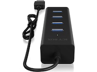 Icy Box USB 3.0 Type-A 4-port hub, IB-HUB1409-U3 Dockingstation og USB-hub