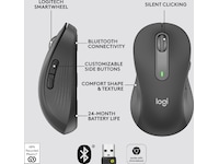 Logitech Signature M650 Large trådløs mus (grafitgrå) Mus