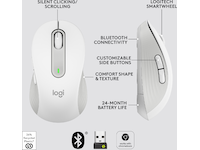 Logitech Signature M650 Medium  trådløs mus Offwhite Mus