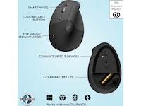 Logitech Lift Vertikal Venstre mus (graphite) Mus