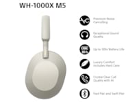 Sony WH-1000XM5 Trådløse høretelefoner, Over-Ear (sølv) Høretelefoner