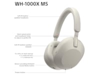 Sony WH-1000XM5 Trådløse høretelefoner, Over-Ear (sølv) Høretelefoner