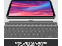 Logitech iPad 10,9" / 11" Combo Touch Tastaturcover (oxford grey) Cover til tablet