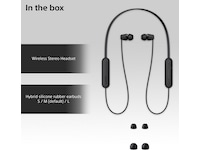 Sony WI-C100 Trådløse Høretelefoner, Earbuds (sort) In-ear høretelefoner