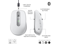 Logitech MX Anywhere 3S trådløs mus (pale grey) Mus