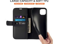 iiglo iPhone 15 Plus Wallet cover (sort) Mobilcover