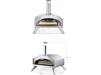 Austin and Barbeque AABQ 12" Gasfyret pizzaovn (rustfrit stål) Pizzaovne
