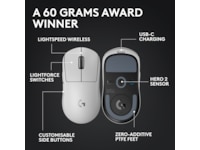 Logitech G Pro X Superlight 2 Lightspeed Trådløs Gamingmus (hvid) Gamingmus