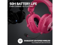 Logitech Pro X 2 Lightspeed Trådløst Gaming Headset (magenta) Gamingheadset