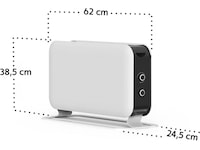 Mill Instant Max gulvovn 2200W Mec (hvid) 2-pack Radiatorer