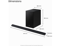 Samsung HW-S710D soundbar med subwoofer (sort) Soundbars