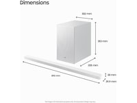 Samsung HW-S711D soundbar med subwoofer (hvid) Soundbars