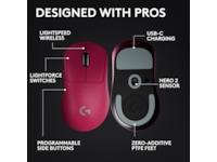 Logitech G Pro X Superlight 2 DEX trådløs gamingmus (lyserød) Gamingmus