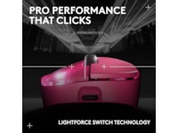 Logitech G Pro X Superlight 2 DEX trådløs gamingmus (lyserød) Gamingmus