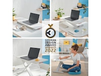 Leitz Ergo Cozy Justerbart PC bord m/plade (hvid) Bærbar stativ