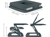 Leitz Ergo Multi-angle laptop stativ (grå) Bærbar stativ