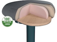 Leitz Ergo Active Balance stol med komfortsæde (mørkegrå) Kontorstole