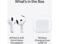 Apple AirPods 4 Aktiv støjreduktion Trådløse høretelefoner, Earbuds (hvid) In-ear høretelefoner