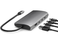 Satechi Multiport 8K Docking (space gray) Dockingstation og USB-hub