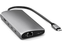 Satechi Multiport 8K Docking (space gray) Dockingstation og USB-hub