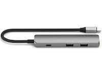 Satechi 4-i-1 Slim 4K Multiport docking (space grey) Dockingstation og USB-hub