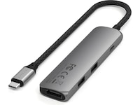 Satechi 4-i-1 Slim 4K Multiport docking (space grey) Dockingstation og USB-hub