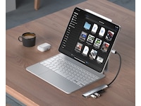 Satechi 6-i-1 Slim Multiport docking (sølv) Dockingstation og USB-hub