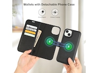 iiglo iPhone 15 Plus 2-i-1 Wallet cover (sort) Mobilcover