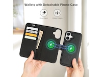 iiglo iPhone 16 2-i-1 Wallet cover (sort) Mobilcover