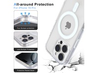 iiglo iPhone 16 Pro Magnetic Silikone cover (gennemsigtig) Mobilcover