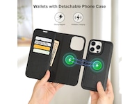 iiglo iPhone 16 Pro Max 2-i-1 Wallet cover (sort) Mobilcover