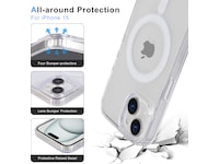 iiglo iPhone 15 Magnetic Silikone cover (gennemsigtig) Mobilcover