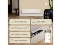 Mill Glass Smart WiFi Gen 4 panelovn 850W Varmepaneler